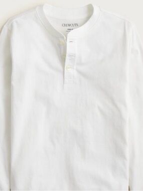 Crewcuts White Long-Sleeve Henley Tee